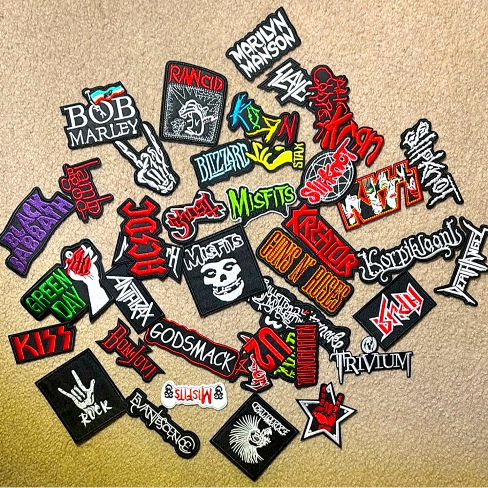Assorted Band Logo Patches-Mostly Heavy Metal